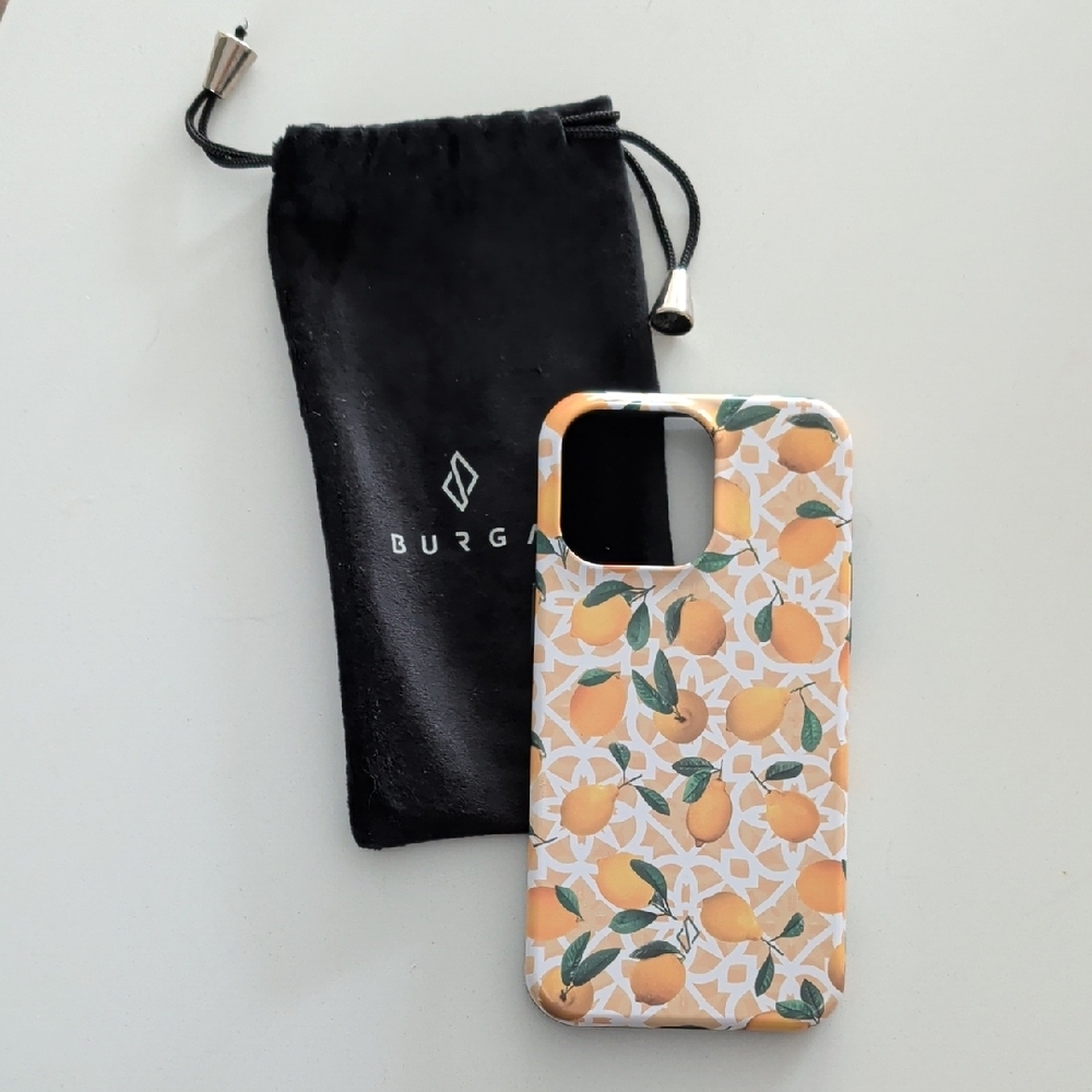 Burga iPhone 15 Pro Max Lemon Pattern Phone Case